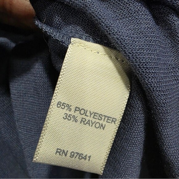 J. Jill Blue Wrap Rayon Blend Long Sleeve Top Blouse Balletcore NWOT - Picture 9 of 11